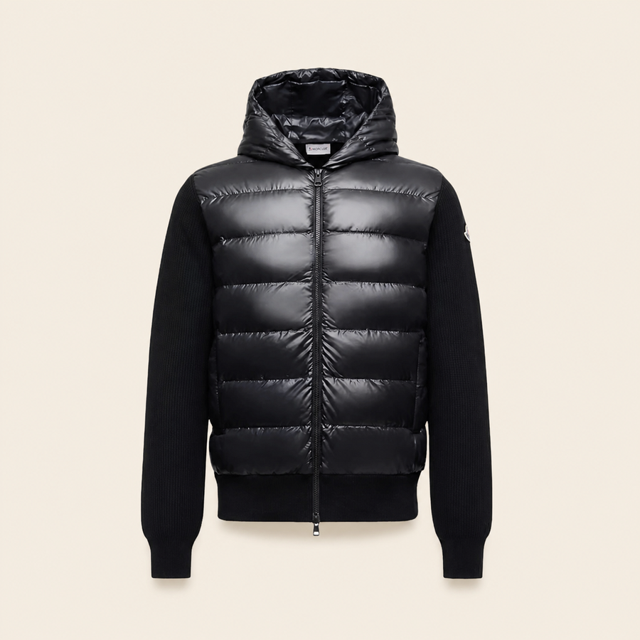Cardigan Moncler — Zippé matelassé en laine