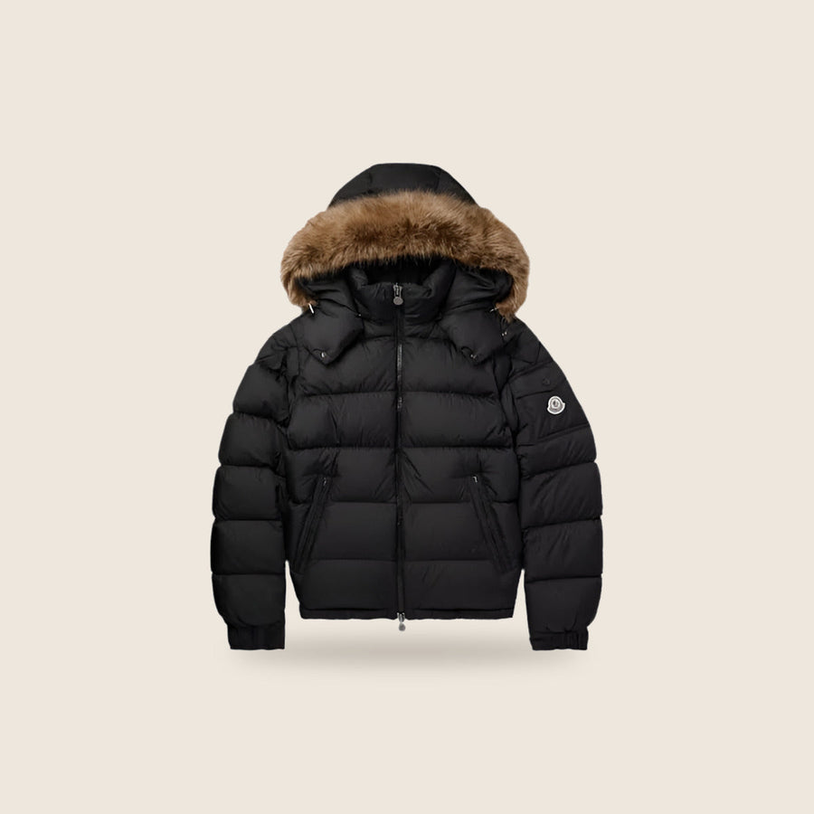 Doudoune Moncler — Noir capuche fourrure