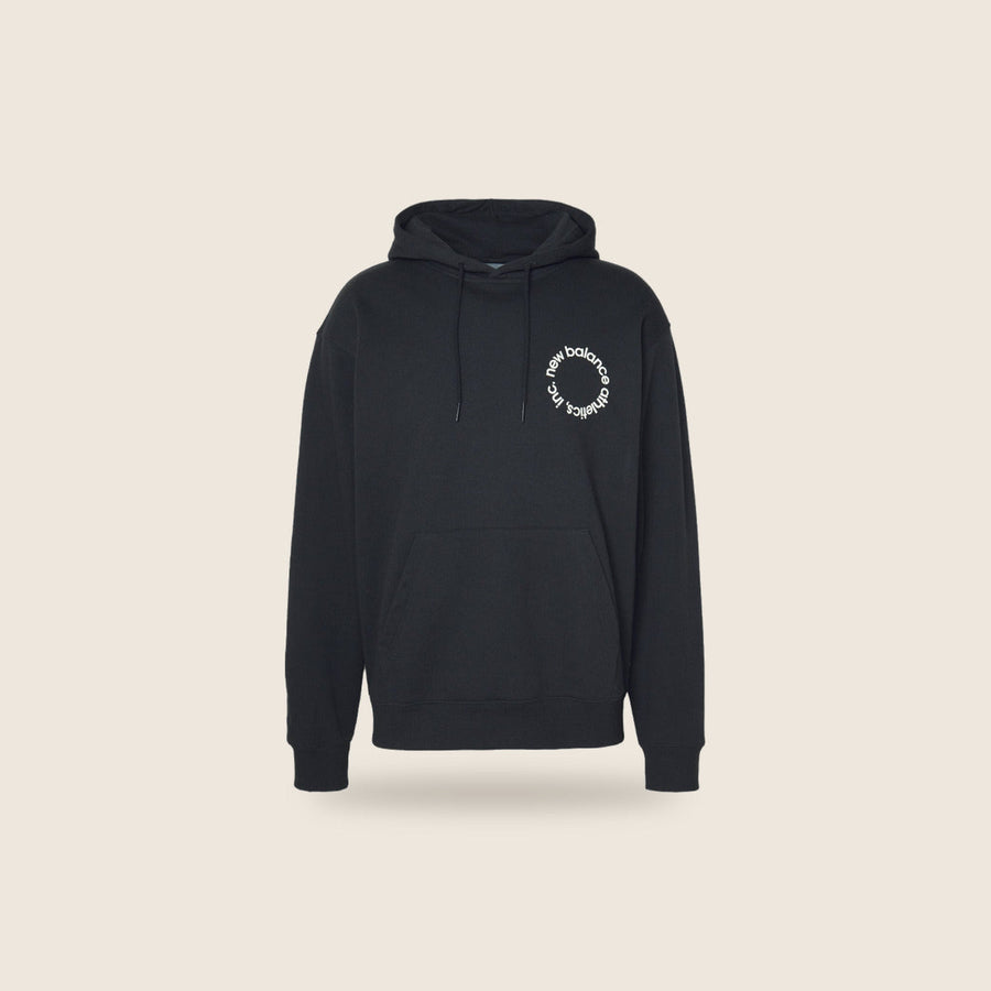 Sweat à capuche New Balance — Noir logo cercle
